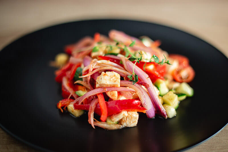 Ceviche de zucchini si mozzarella