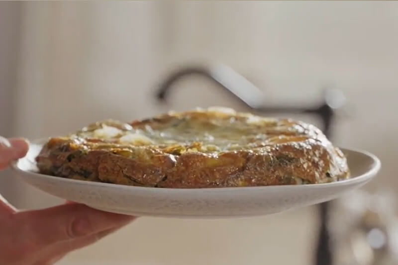 Tortilla de patatas y espinacas