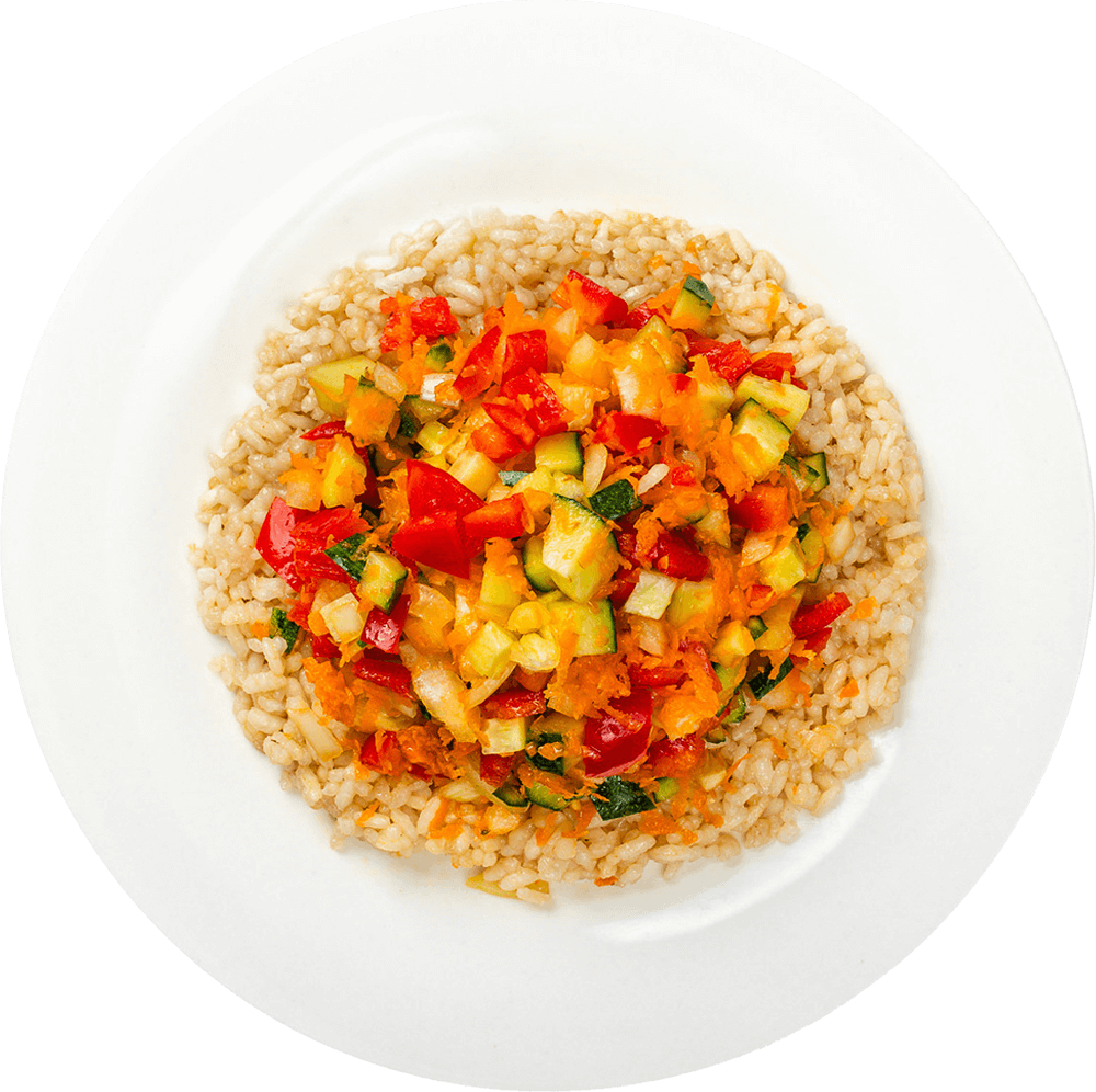 Fotografie Salata de orez cu nuci si legume Fotografie Salata de orez cu nuci si legume