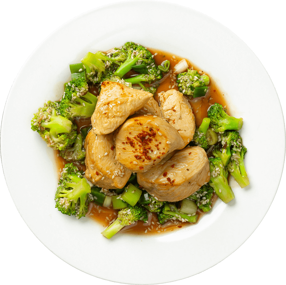 Fotografie Sote chinezesc de pui cu broccoli