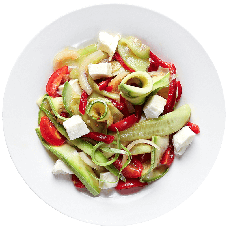 Fotografie Ceviche de zucchini si mozzarella Fotografie Ceviche de zucchini si mozzarella