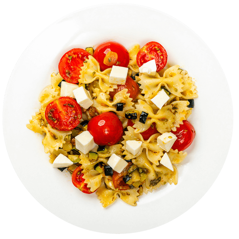 Fotografie Pasta primavera con Mozzarella