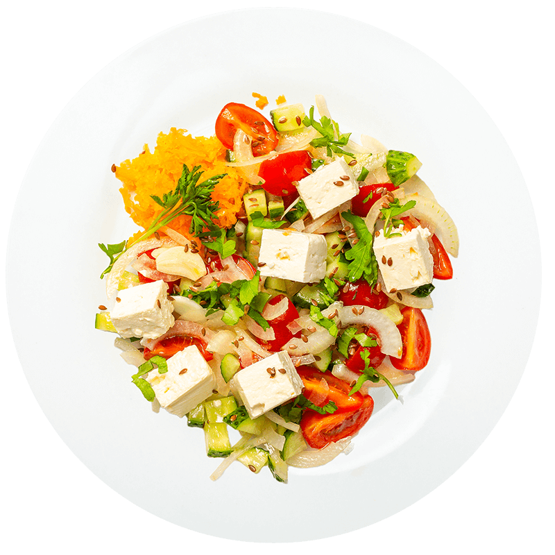 Fotografie Salata romaneasca de legume cu branza